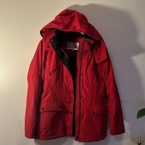 Jessica Simpson Cherry Red with removable Hooded Raincoat - Preloved